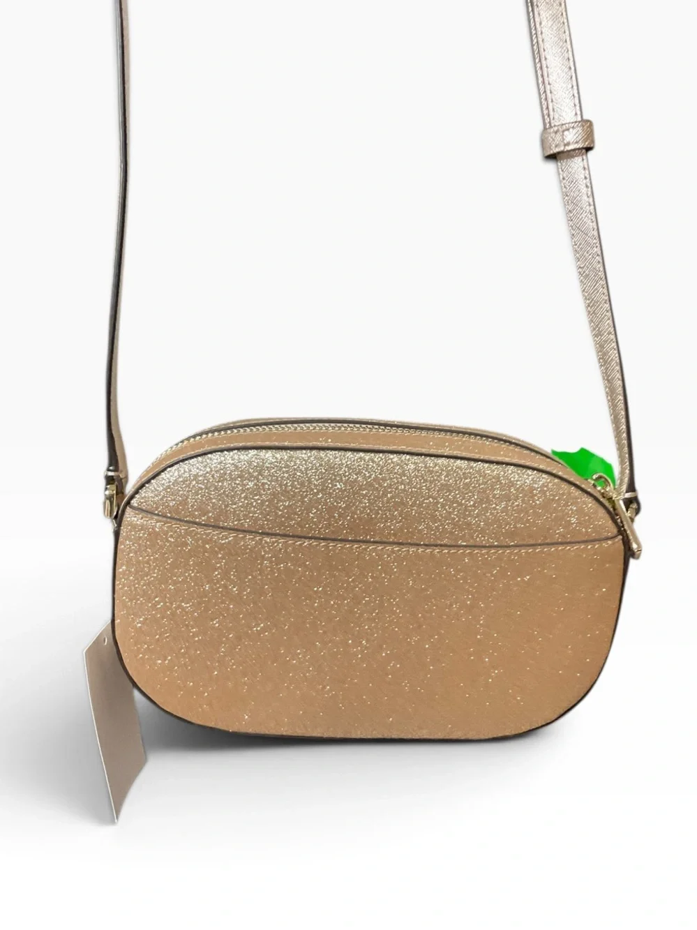 kate spade Gold Glimmer Glitter Oval Crossbody Bag